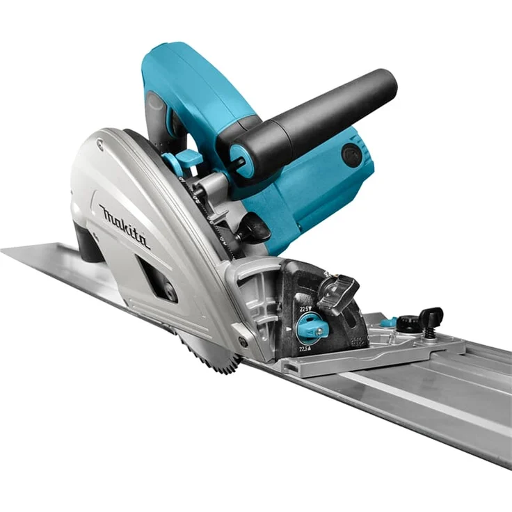 Makita SP6000J 5200 U/min 230V 165 mm 4,4 kg 1300W 48° Tauchsäge mit Makpac, Montagewerkzeug, Sägeblatt, Führungsschiene – Bild 2