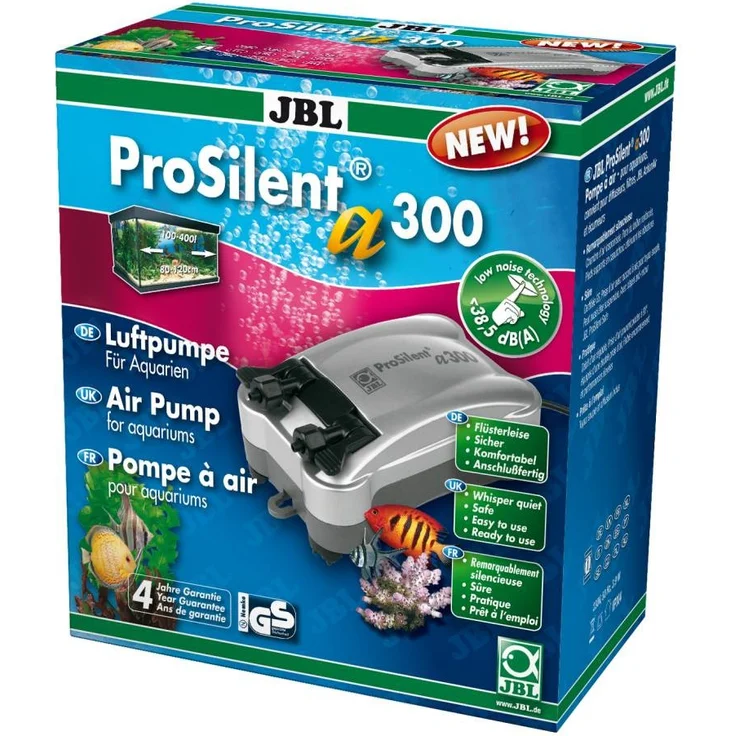 JBL ProSilent a300 Luftpumpe für Süß- und Meerwasser-Aquarien