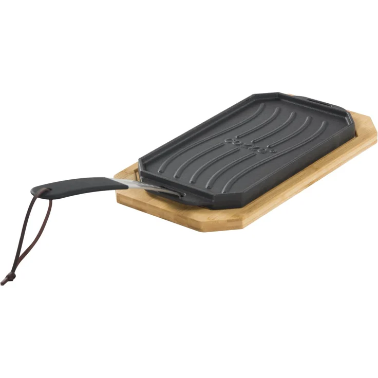 COZZE Gusseisenpfanne mit Holztablett, klein – Bild 1