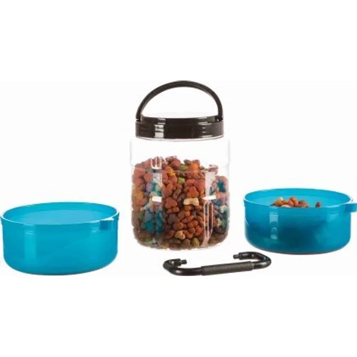 Trixie Reise-Set, Kunststoff blau 2,0 l 2 × 0,75 l