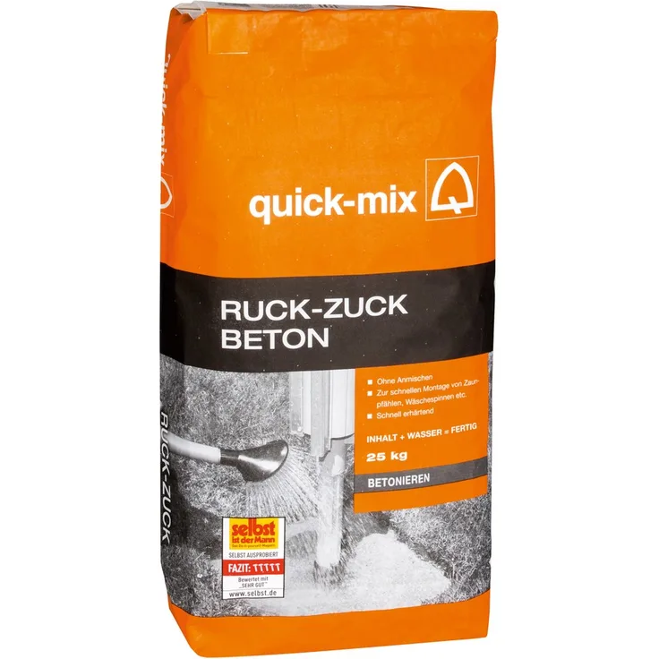 Quick Mix Ruck-Zuck Ruckzuck Schnellbeton Fertiggemisch 25 kg
