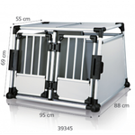 Trixie Transportbox, doppelt, Aluminium M-L: 93 × 64 × 88 cm