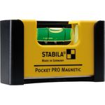 STABILA Mini-Wasserwaage Pocket PRO Magnetic mit Gürtel-Clip, 7 cm, starker Seltenerd-Magnet, 1 Horizontal-Libelle, Made in Germany