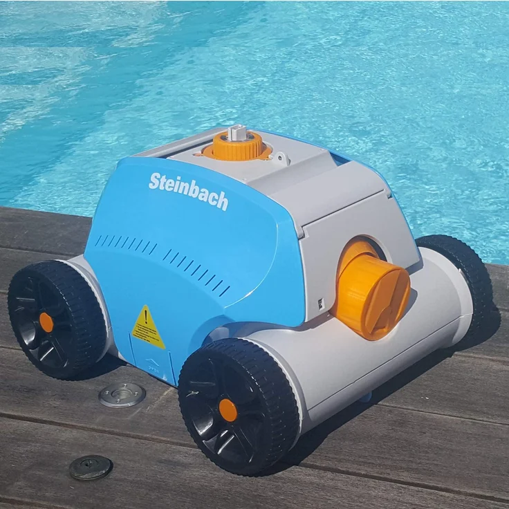 Steinbach Poolrunner Battery+ Akku-Poolroboter 2 Stunden Akkulaufzeit Poolgröße bis 18 m², 10 m³/h Filterleistung, kabellos, 10 bis 35°C, softwaregesteuerte Bewegung – Bild 2