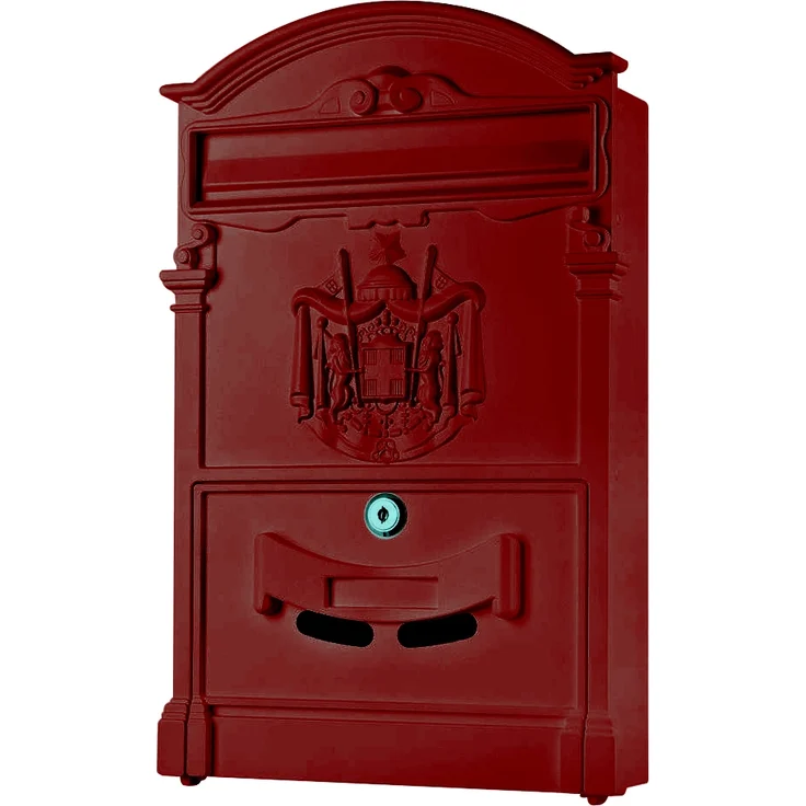 Briefkasten Antik Wandbriefkasten Briefkastenanlage Mailbox Letterbox Rot – Bild 1