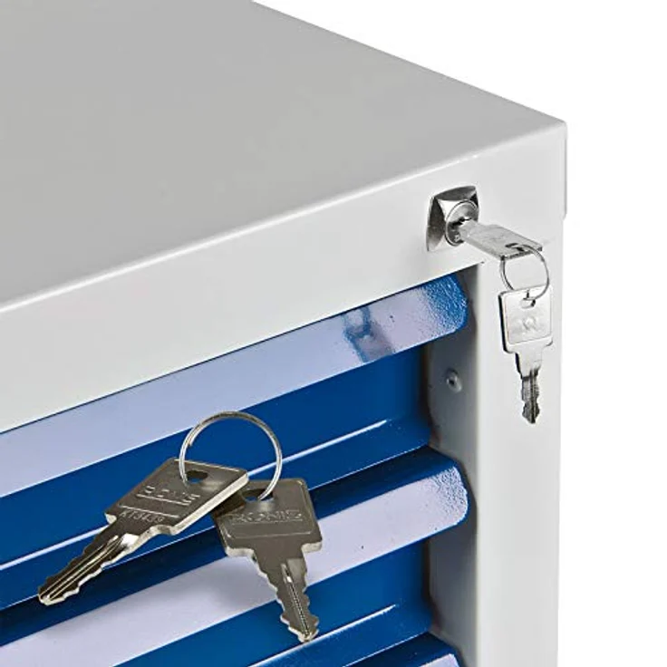 Schubladenschrank - Werkzeugschrank mammut, 7 Schubladen, RAL 7035 - 5012 – Bild 6
