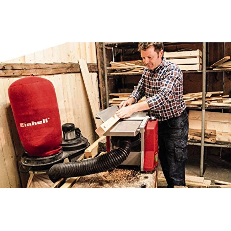 Einhell Stationäre Hobelmaschine TC-SP 204 (1.500 W, 9000 min-1, stabile Konstruktion für Dickenhobeln und Abrichten, ausziehbare Werkstückauflage) – Bild 9