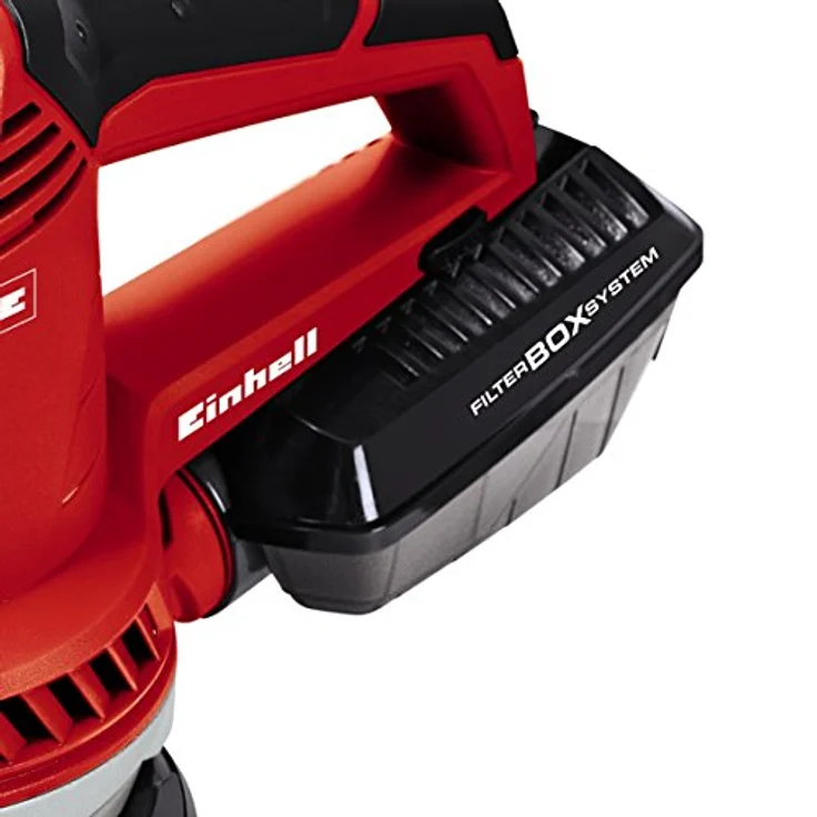 Einhell Exzenterschleifer TE-RS 40 E (400 W, Schleifteller Ø 125 mm, Drehzahlregelung, Staubfangbox und Absaugadapter, Koffer) – Bild 4