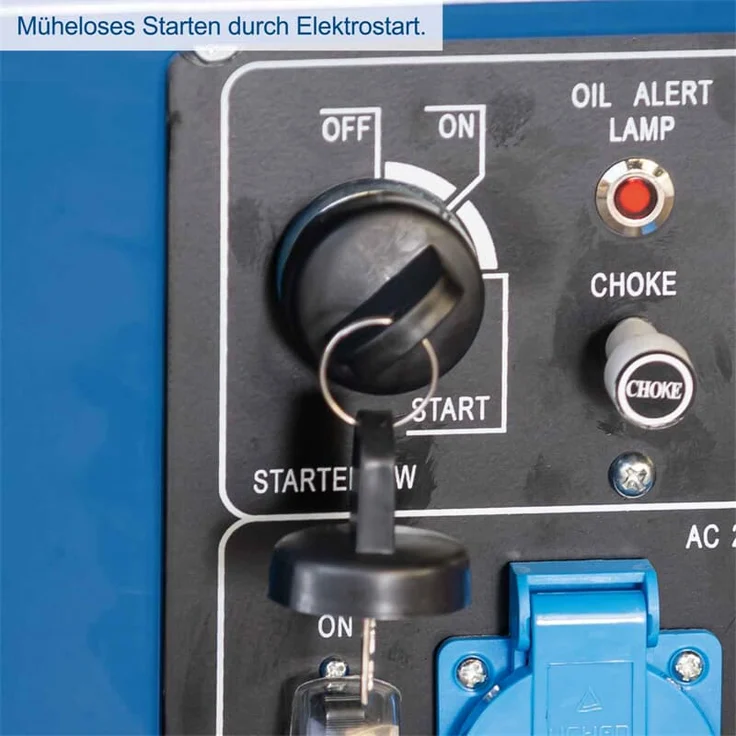Scheppach Diesel Stromerzeuger | Elektrostart | 7,7PS | 5000W | 2x 230V, 1x 400V Steckdose | 16L Tank | AVR System | Stromgenerator SG5200D inkl. Fahrvorrichtung – Bild 6