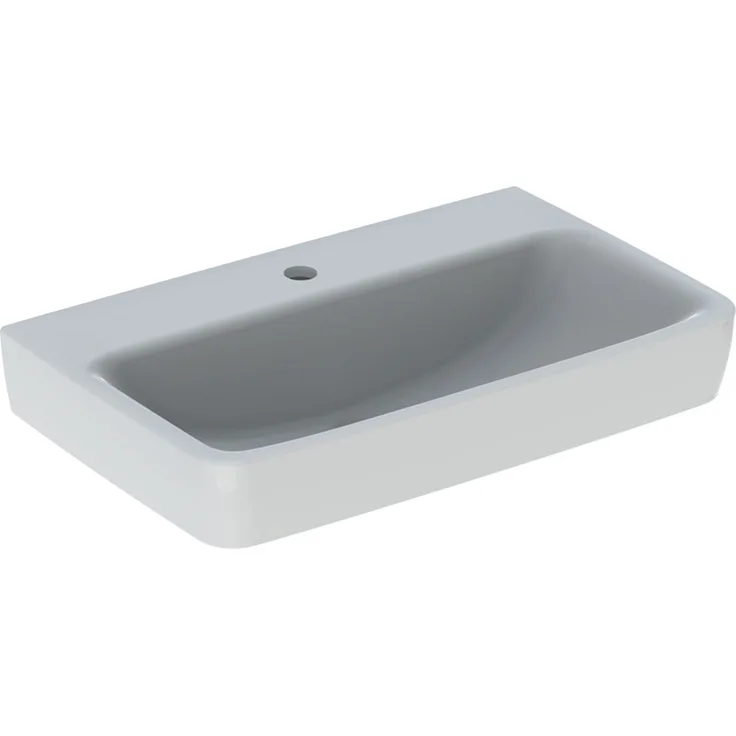Keramag Renova Compact Waschtisch, 650x370mm, mit Hahnloch, ohne Überlauf, Farbe: Weiß - 501.715.00.1