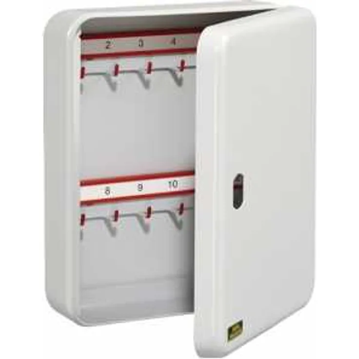 BURG-WÄCHTER Schlüsselbox CS 24 V-PZ H255xB205xT75mm grau Stahlbl.Anz.Hak.24