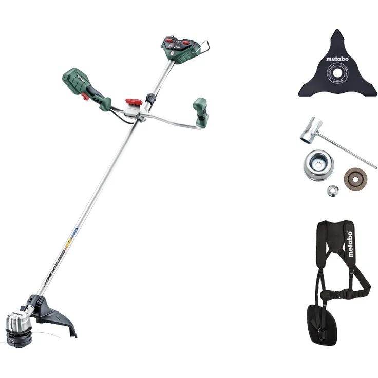 Metabo Akku Freischneider FSB 36-18 LTX BL 40 (2x 18 Volt, Li-Ion, Rasentrimmer mit Zweihandgriff, Schultergurt, Schnittkreis: 40cm, inkl. Doppelfadenspule & Dickichtmesser) ohne Akku und Ladegerät, im Karton – Bild 2