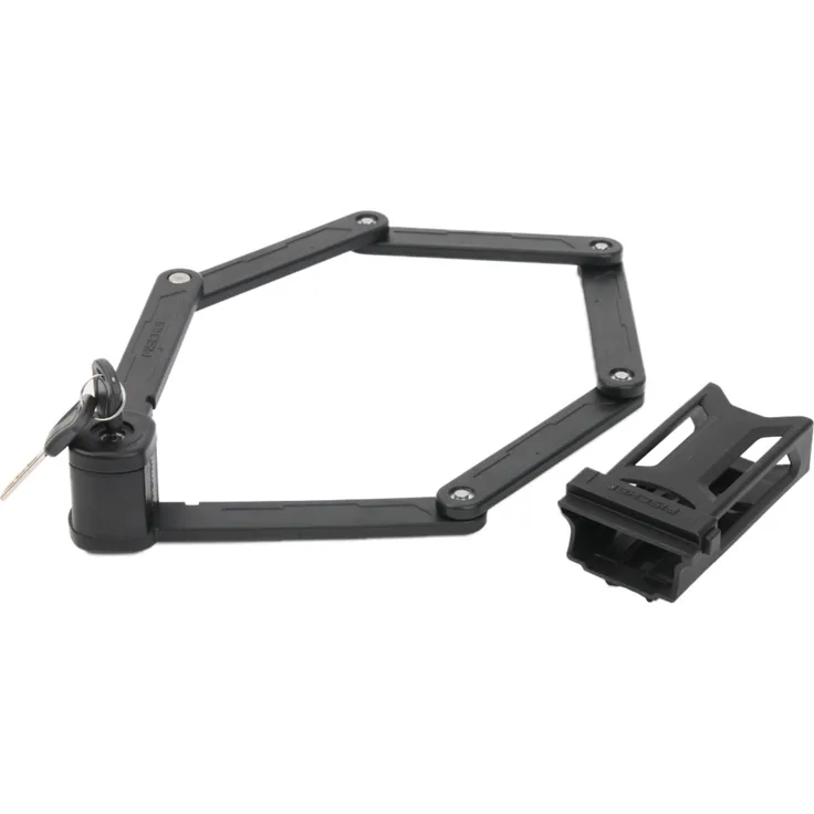 Fischer Faltschloss Security 8 mit Schlüssel und Halter 85 cm schwarz