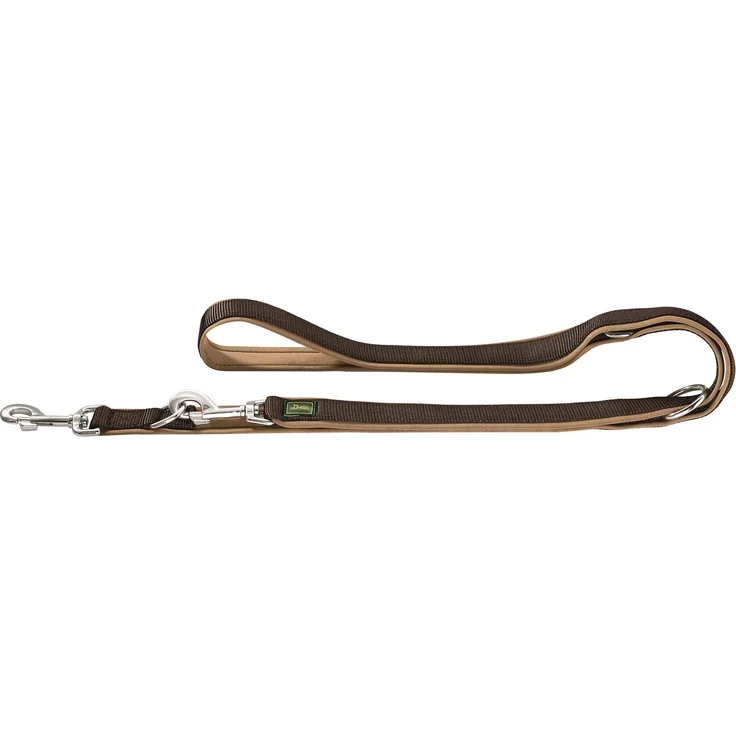 Hunter Hunde-Leine verstellbar Neopren braun-karamell 10-200 – Bild 1