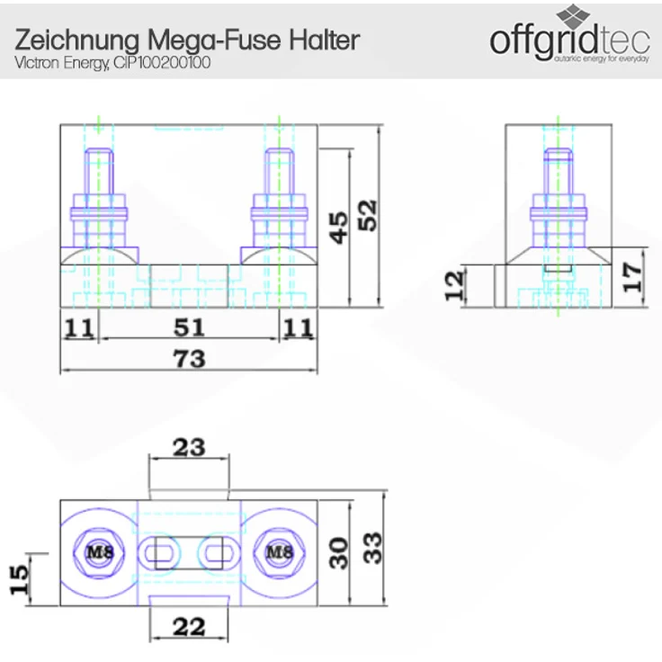 Victron Mega-Sicherung Halter modular – Bild 2