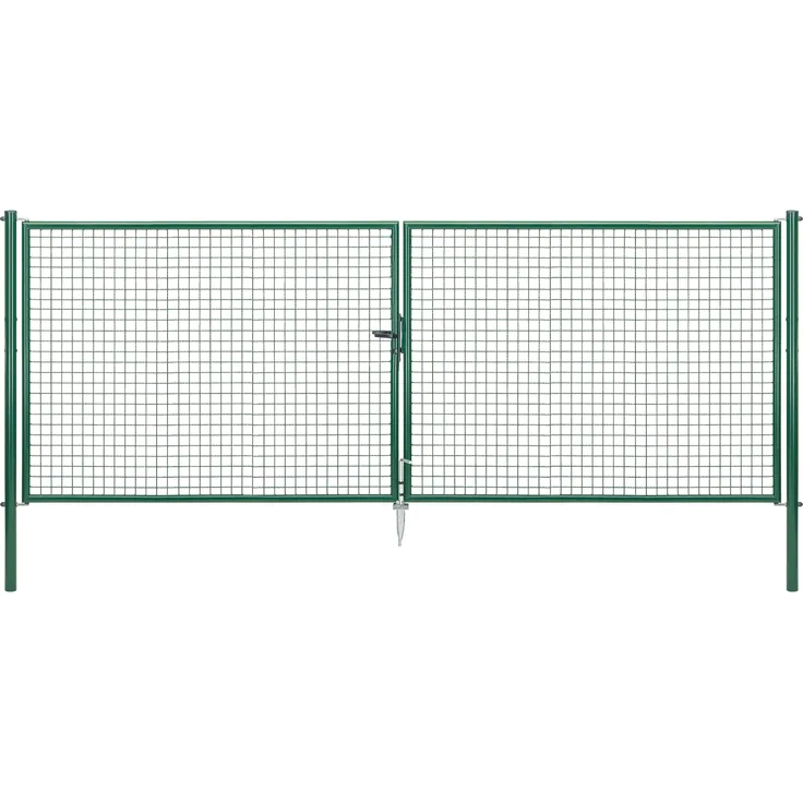 Alberts Wellengitter-Doppeltor mit Zubehör | grün | Breite 400 cm | Höhe 150 cm 
(604233)