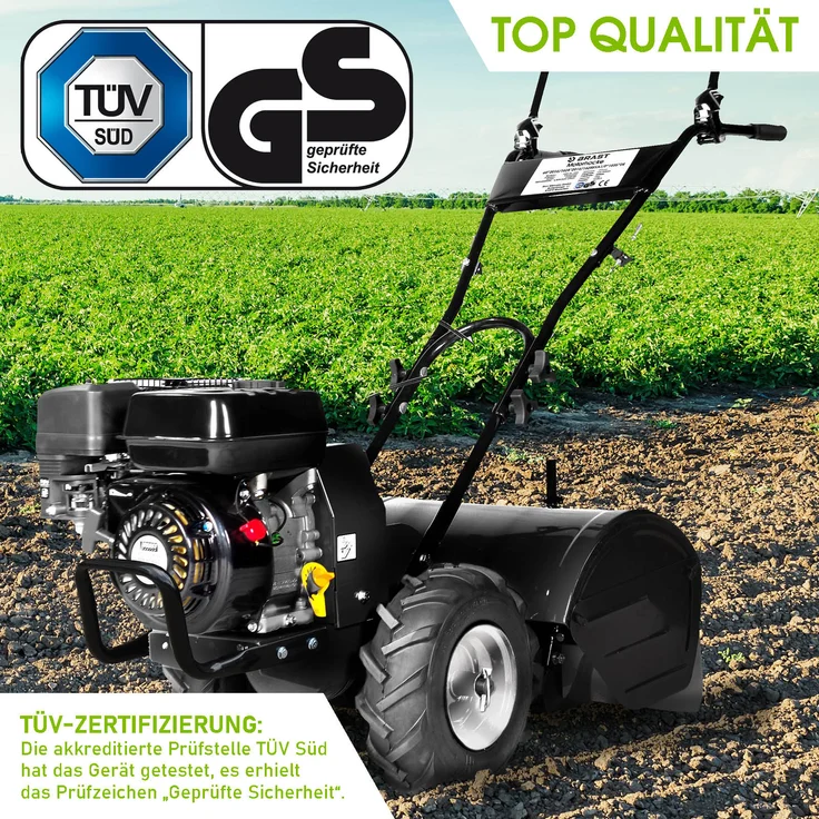 BRAST Motorhacke Benzin Gartenfräse 5,15kW(7PS) Selbstantrieb 50cm Arbeitsbreite 212ccm TÜV geprüft, AF7000 – Bild 5
