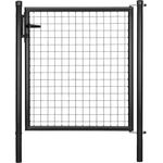 Alberts Wellengitter-Einzeltor mit Zubehör | anthrazit-metallic | Breite 125 cm | Höhe 150 cm 
(650186)