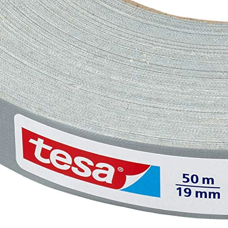tesa Gewebeband, 19 mm x 50 m, grau hoch wetterfest, reißfest, aber von Hand einreißbar (57230-00005-01) - Preisvergleich – Bild 3