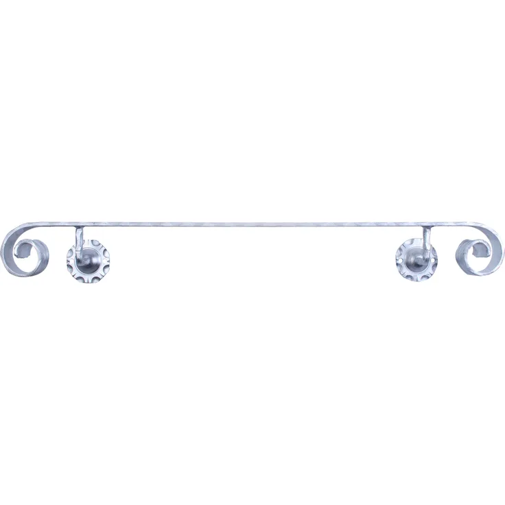 Alberts 440022 Handlauf | Schmiedeeisen, 2 Stützen | feuerverzinkt | 40 x 800 mm