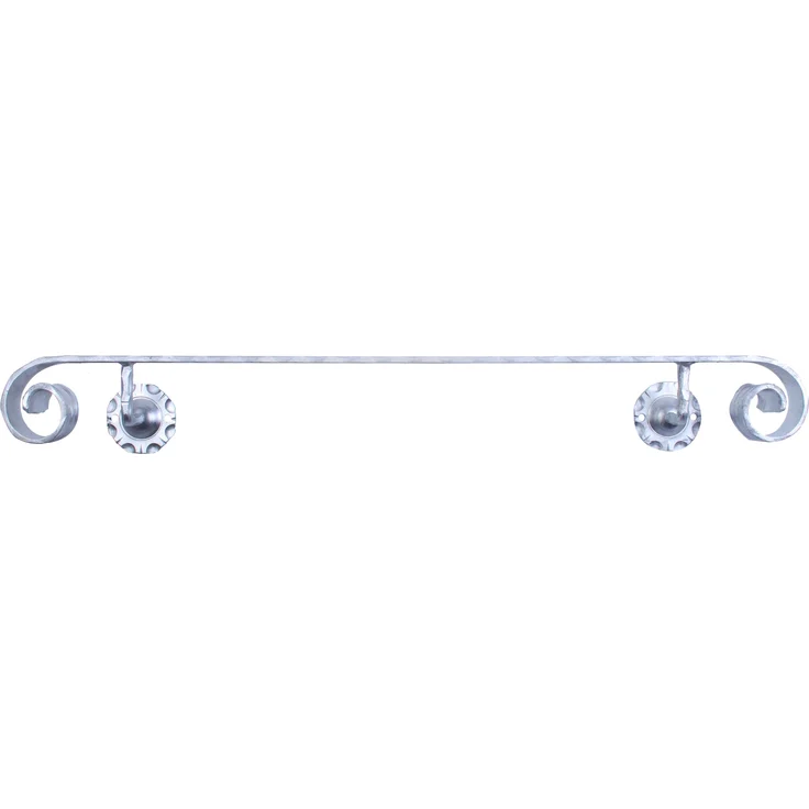 Alberts 440022 Handlauf | Schmiedeeisen, 2 Stützen | feuerverzinkt | 40 x 800 mm