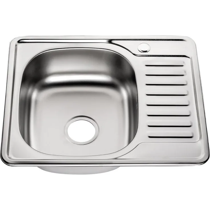 58CM Edelstahl Einbauspüle eckig + Ablage Spülbecken Spüle Küchenspüle Spüle
