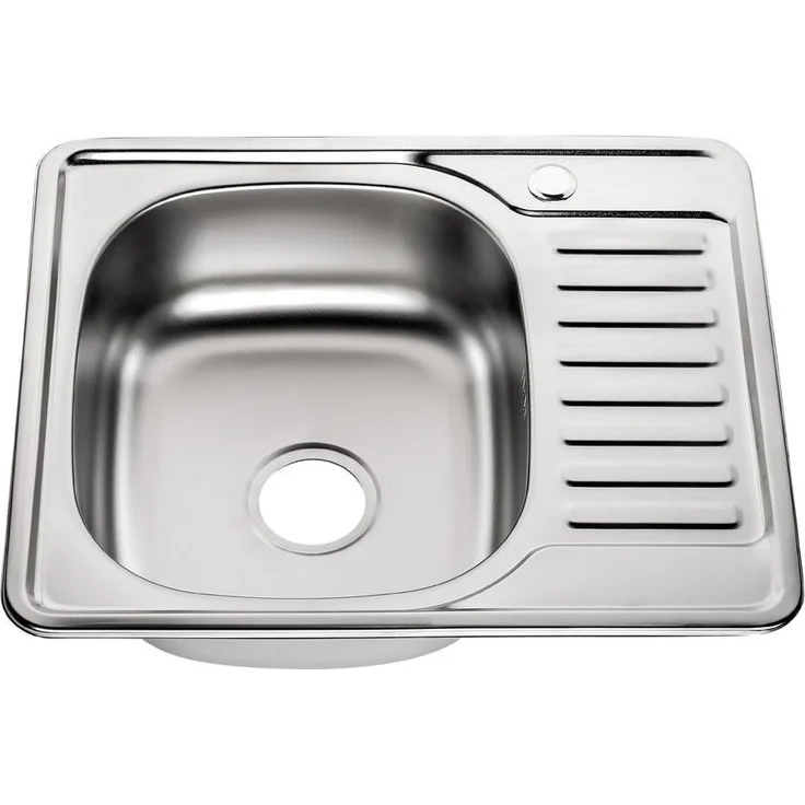 58CM Edelstahl Einbauspüle eckig + Ablage Spülbecken Spüle Küchenspüle Spüle – Bild 1