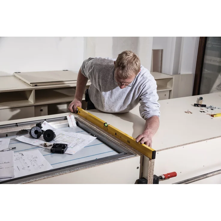 STABILA Wasserwaage Type 70, 80 cm, leichtes Alu-Profil, 1 Horizontal-Libelle, 1 Vertikal-Libelle, Made in Germany – Bild 8
