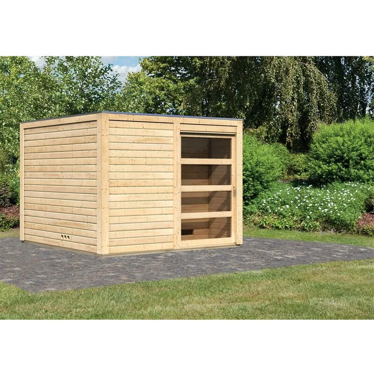 Karibu Saunahaus Cuben naturbelassen – Bild 1