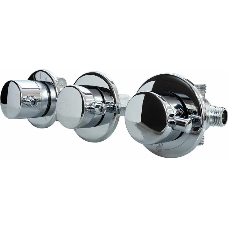 Thermostat Armatur 3 fach Umschalter für Duschkabine Duschtempel Dusche D38-DF