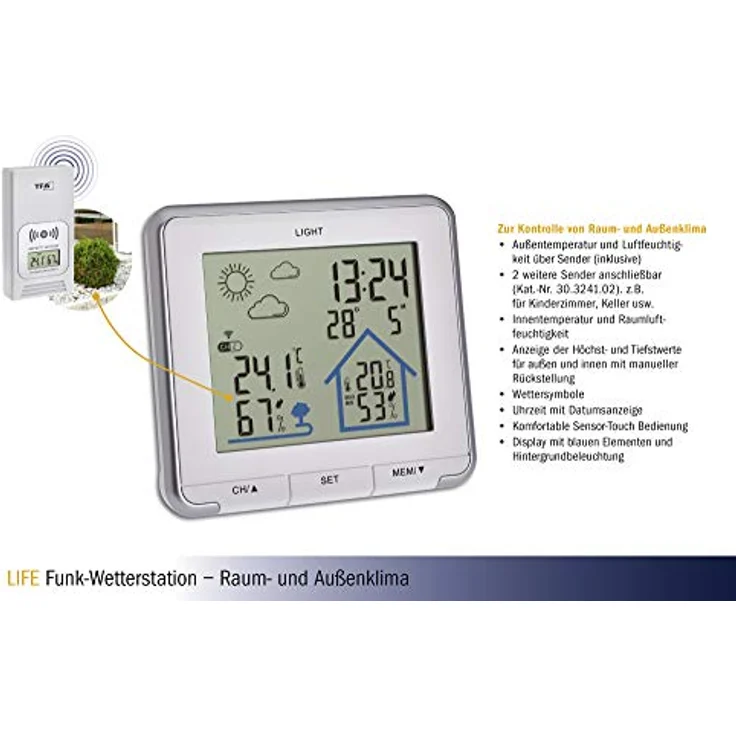 TFA Dostmann LIFE 35.1153.02 Funk-Wetterstation Vorhersage für 12 bis 24 Stunden – Bild 7