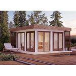 FinnTherm Design Saunahaus Viva-44 A Gartensauna 3 Sitzbänke aus Holz Sauna Wandstärke 40 mm Außensauna - Preisvergleich