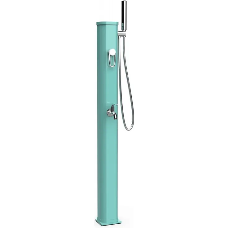 Formidra Jolly Go2 Solardusche 20 Liter Gartendusche Außendusche Aluminium Opalingrün