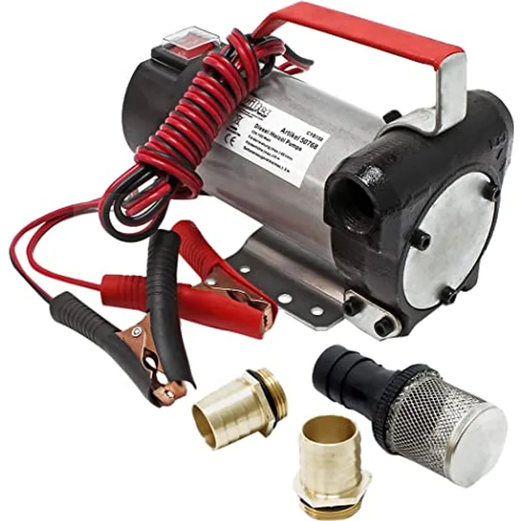 WilTec Bio Dieselpumpe Heizölpumpe selbstansaugend 12V - 160W 40l-min Umfüllpumpe Absaugpumpe - WilTec 4250390855841