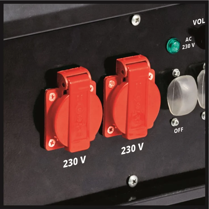 Einhell Stromerzeuger (Benzin) TC-PG 55-E5 (7.5 kW, max. 3300 W (bei 230 V), 389 cm³, 25 L Benzintank, 2x 230V & 1x 400V-Steckdose, Überlastschalter, AVR--Ölmangelsicherung) – Bild 2