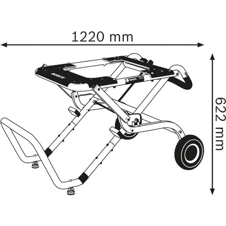 Bosch GTA 60 W Professional Transport- und Arbeitstisch mit praktischen Rädern, 29 kg schwer – Bild 7