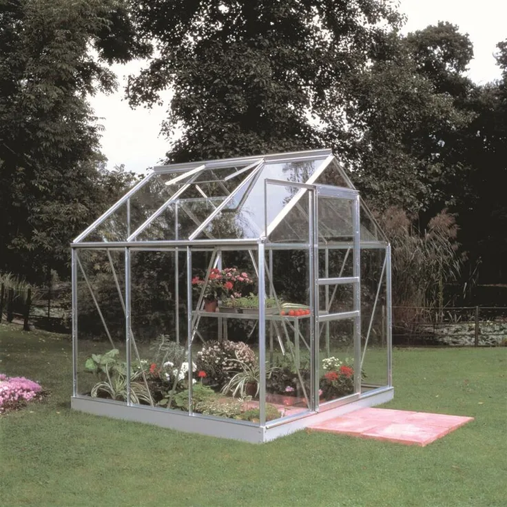 Halls Gewächshaus Popular 66, 1,95 x 1,93 x 1,96 m, m/3 mm Sicherheitsglas
