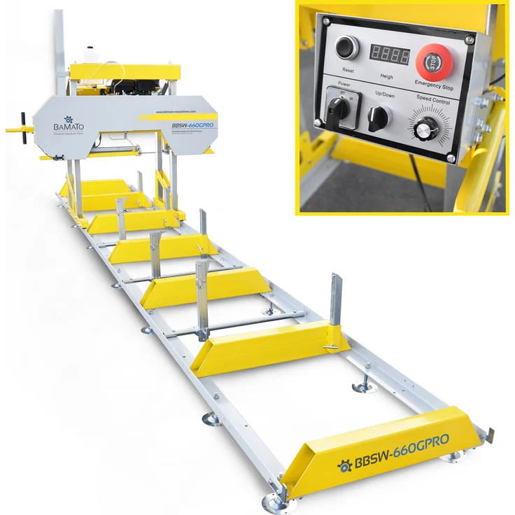 BAMATO Blockbandsäge BBSW-660GPRO mit Benzinmotor und elektrischer Höhenverstellung – Bild 1