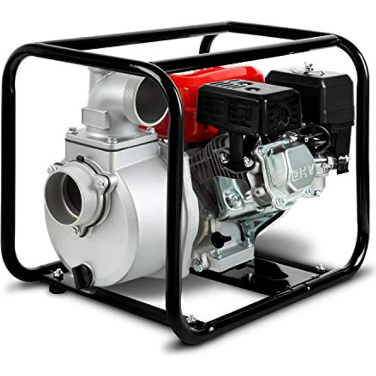Eberth 2' Benzin Wasserpumpe (30.000 l-h, 5,5 PS Benzinmotor, 2 Zoll Anschluß, Seilzugstart) Motorpumpe – Bild 2