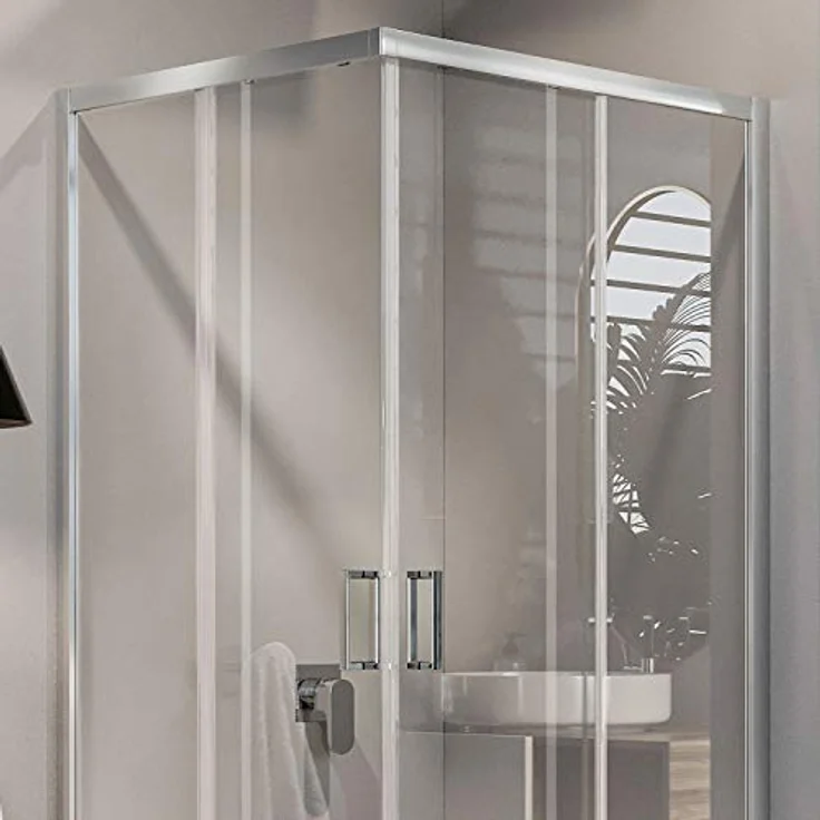 Eckeinstieg Duschkabine Quadratisch 75x75 H185 Transparent 6mm Glas Mod. Ready – Bild 4