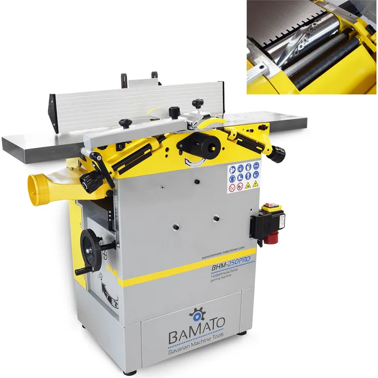 BAMATO Abricht- und Dickenhobelmaschine mit Spiralmesserwelle BHM-250PRO (400V)