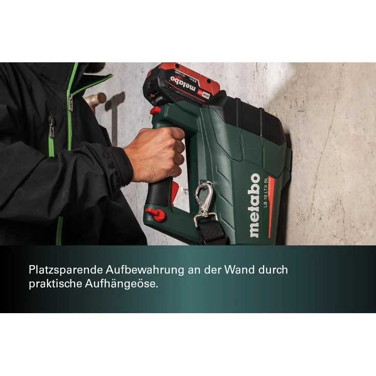 Metabo Akku Laubbläser LB 18 LTX BL (18 Volt, Li-Ion, Tragegurt, gummierter Griff, 150 km/h Luftgeschwindigkeit, bürstenloser Motor) inkl. 2x 5,2 Ah Li-Ion Akku und Ladegerät ASC 55 – Bild 7