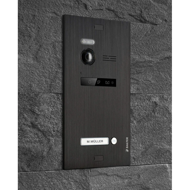 Video Türsprechanlage für 1 Familienhaus, 3x Monitore, Balter EVO Schwarz – Bild 4