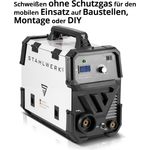 STAHLWERK FLUX 160 M Fülldraht Schweißgerät mit synergischem Drahtvorschub und echten 160 Ampere zum Schweißen ohne Schutzgas no Gas - Preisvergleich