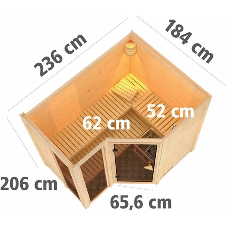 Karibu Sauna Amara naturbelassen – Bild 5