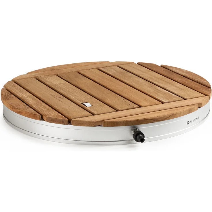 Cool Breeze Gartendusche Aluminium Teakholz Tragegriff Silber