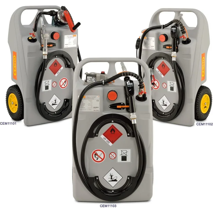 CEMO Dieseltrolley 100 Liter in verschiedenen Ausführungen E-Pumpe und Auto-Zapfpistole