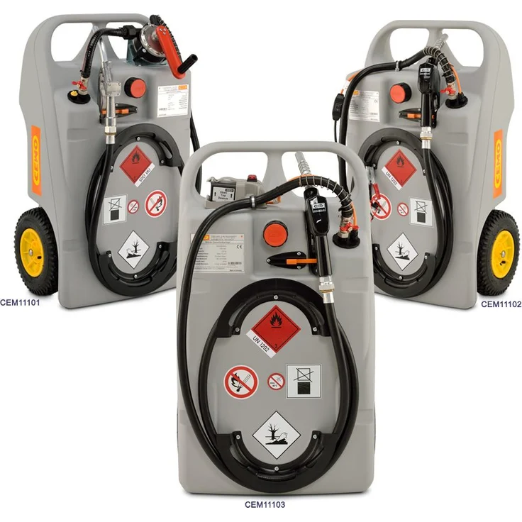 CEMO Dieseltrolley 100 Liter in verschiedenen Ausführungen E-Pumpe und Auto-Zapfpistole