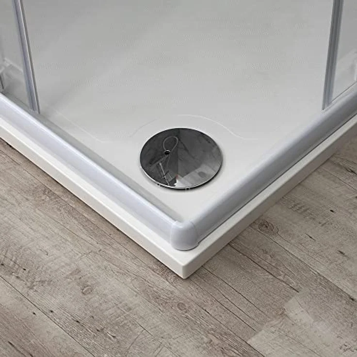 Quadratische Duschkabine 80 X 80 Mit Weissen Profilen Venere – Bild 3