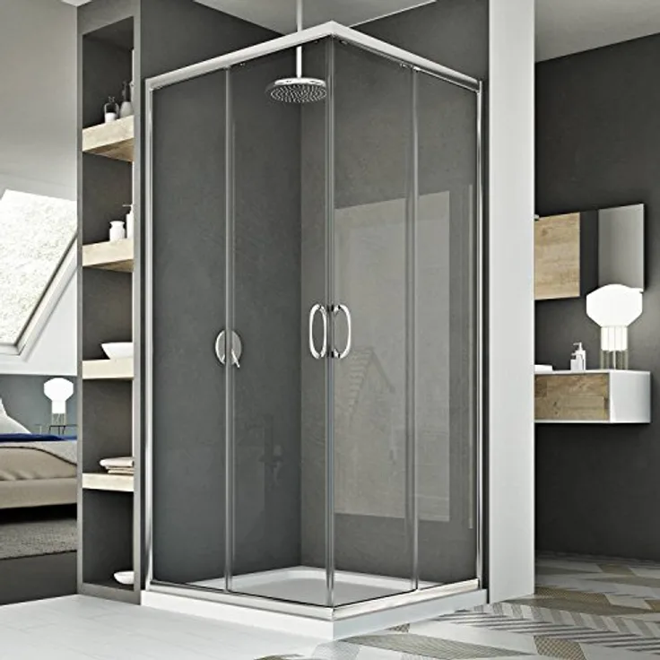 Junior Duschkabine 90x90 CM H185 Klarglas